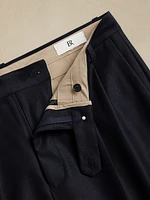 Signature Italian Hopsack Wide-Leg Pant