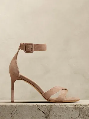 Terrazzo Suede High-Heel Sandal