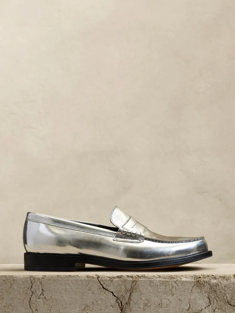 Navarre Metallic Leather Penny Loafer