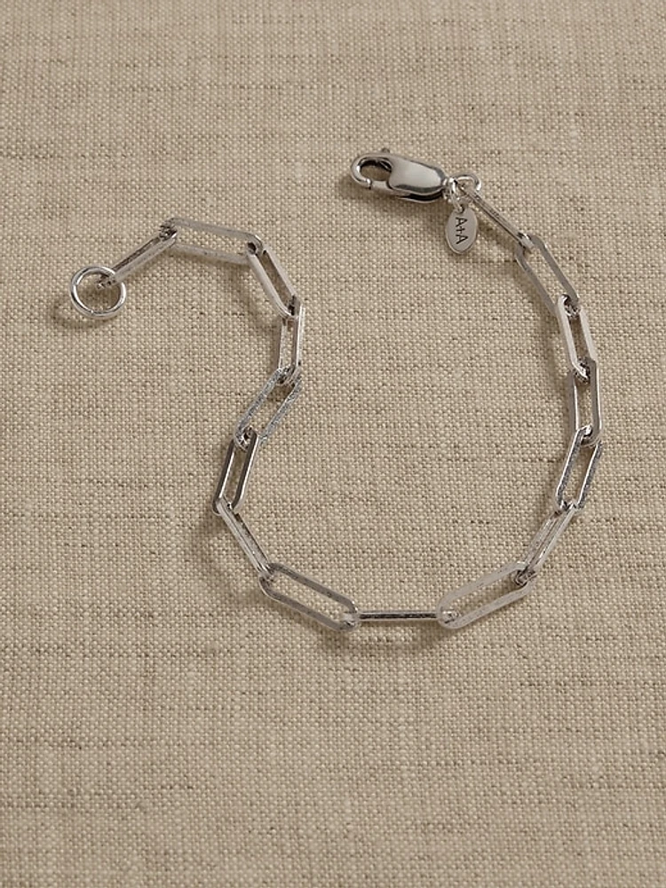 Ravena Paperclip Chain Bracelet by Aureus + Argent