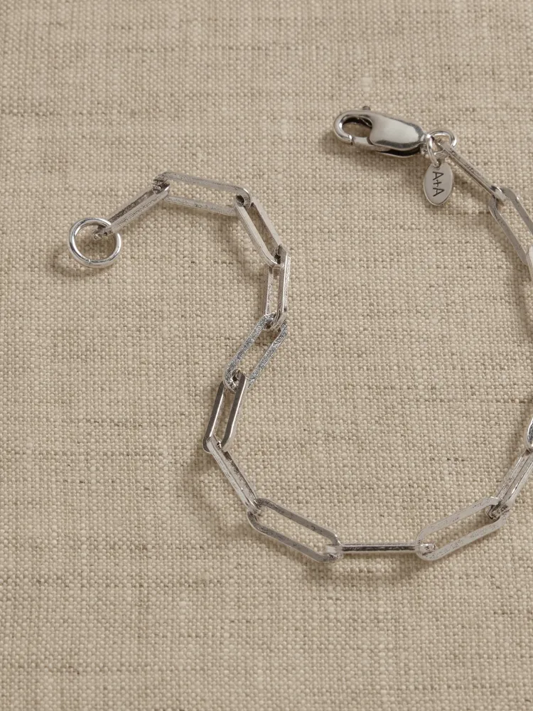 Ravena Paperclip Chain Bracelet by Aureus + Argent