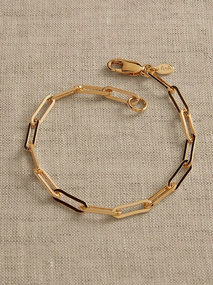 Ravena Paperclip Chain Bracelet by Aureus + Argent