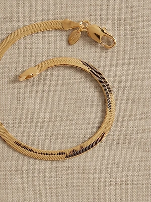 Ravena Herringbone Bracelet by Aureus + Argent