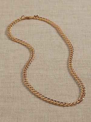 Ravena Delicate Curb Link Necklace by Aureus + Argent