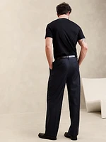 Signature Italian Hopsack Wide-Leg Pant