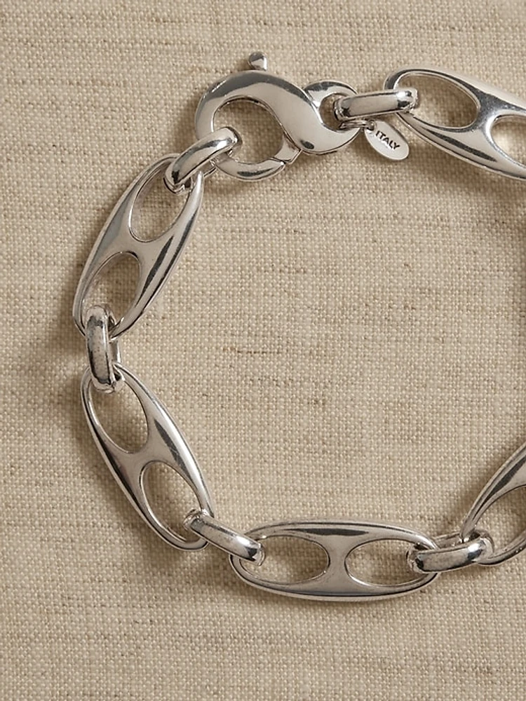 Elongated Mariner Link Chain Bracelet by Aureus + Argent