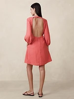 Lisa Open-Back Linen Dress