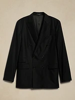 Signature Italian Hopsack Double-Breasted Suit Jacket