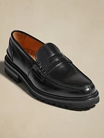 Leather Lug-Sole Loafer