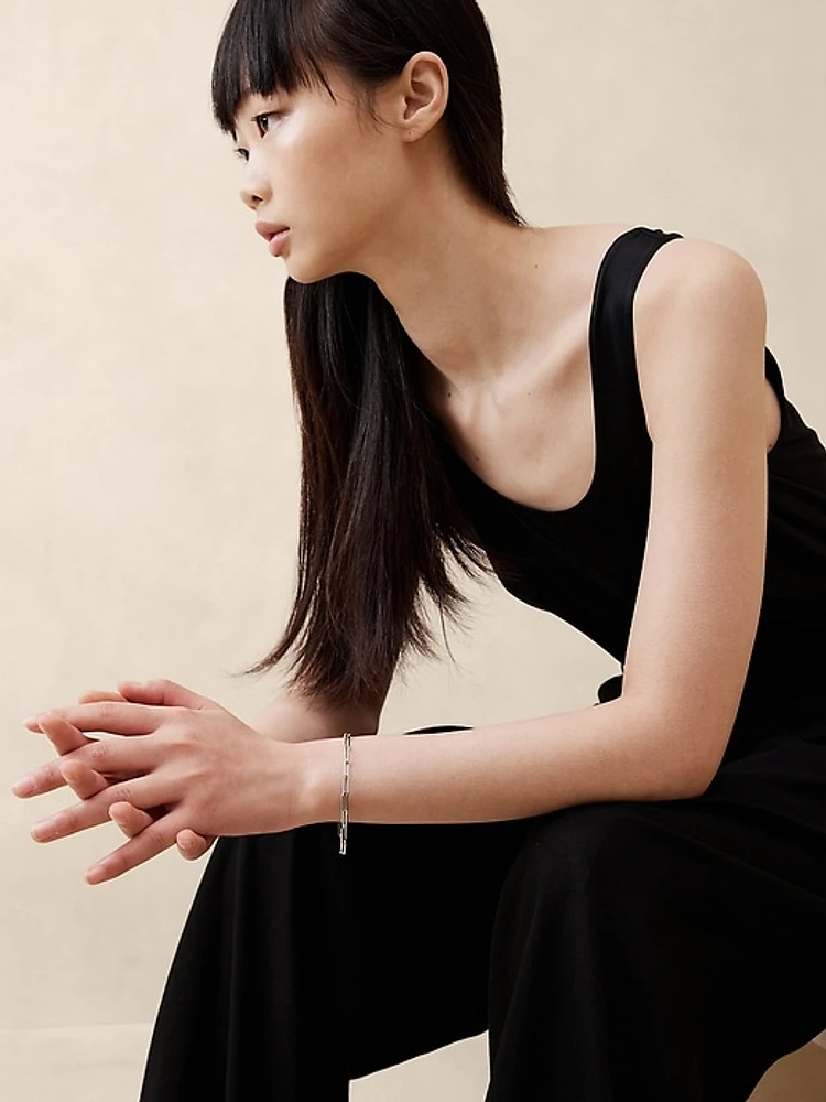 Ravena Paperclip Chain Bracelet by Aureus + Argent