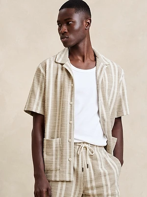 Stripe Jacquard Resort Shirt