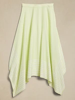 Silk Handkerchief-Hem Skirt