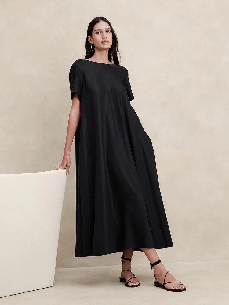 Aurelia Linen-Blend Maxi Dress