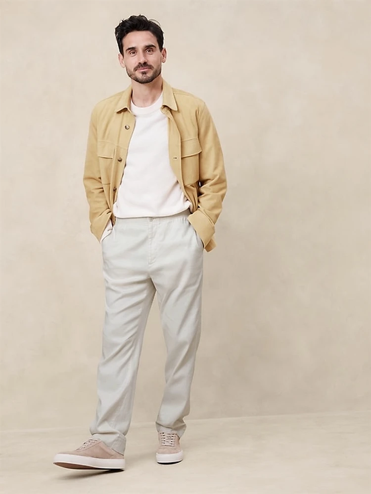 Italian Linen-Cotton Pull-On Pant