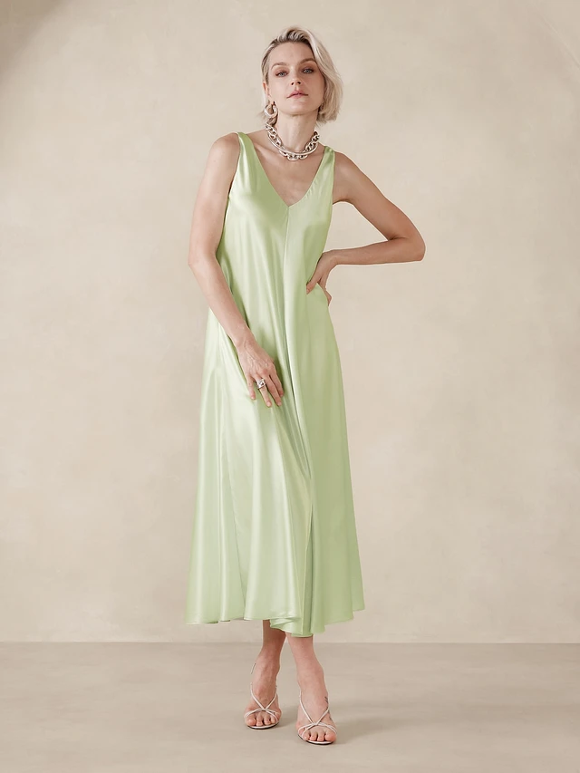banana republic green silk dress Green Gingham Cottagecore Dress Sweet Lolita Sleeveless Ruffle Midi Dr