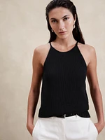 Cotton-Silk Sweater Tank