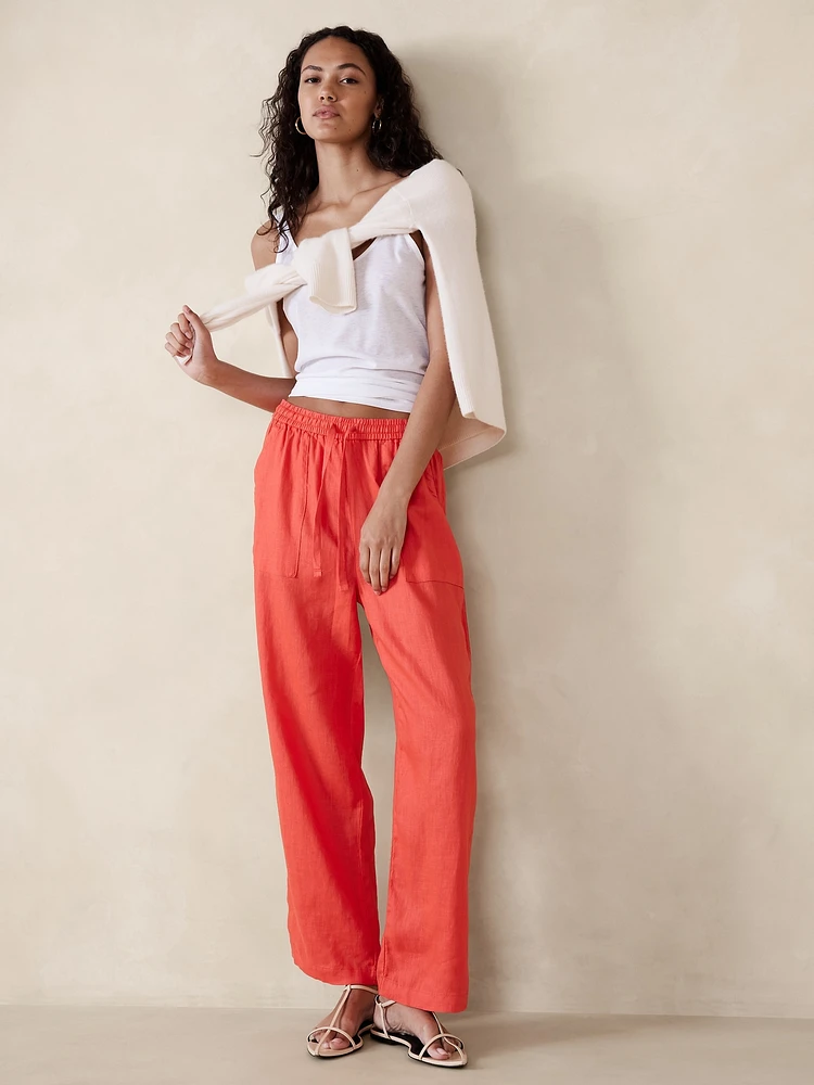 Linen Pull-On Pant