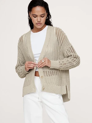 Oversized Cotton Cardigan