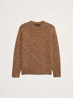 Marled Wool-Blend Crew-Neck Sweater