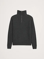 Ribbed Merino Half-Zip Sweater