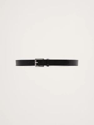 Leather Belt with Beveled Edges