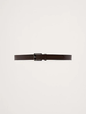 Leather Belt with Beveled Edges