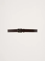 Leather Belt with Beveled Edges