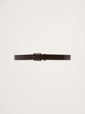 Leather Belt with Beveled Edges