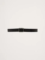 Leather Belt with Square Buckle