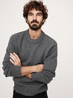 Relaxed Wool-Cotton Crew-Neck Sweater