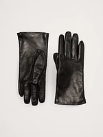 Cashmere-Lined Leather Gloves