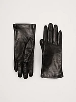 Cashmere-Lined Leather Gloves