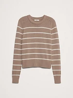 Cotton-Silk Crew-Neck Sweater