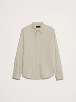 Standard-Fit Embroidered Flannel Shirt