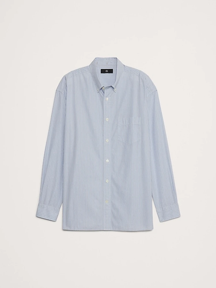 Relaxed Washed Cotton Poplin Shirt