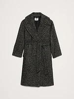 Oversized Herringbone Car Coat