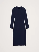 Polo Wrap Sweater Dress