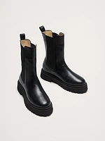 Italian Leather Tall Chelsea Boot