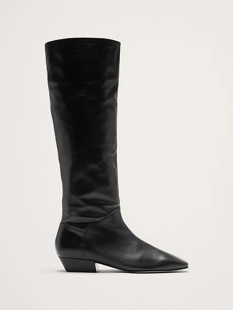 Italian Suede Knee-High Boot