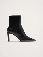 Italian Leather High-Heel Ankle Boot