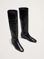 Italian Suede Knee-High Boot