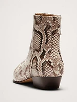 Italian Metallic-Leather Ankle Boot