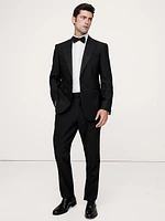 Slim-Fit Poplin Tuxedo Shirt with Cutaway Collar