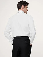 Slim-Fit Poplin Tuxedo Shirt with Cutaway Collar