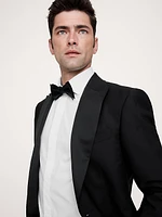 Slim-Fit Poplin Tuxedo Shirt with Cutaway Collar