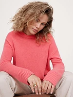 Oversized Midweight Cashmere Crew-Neck Sweater