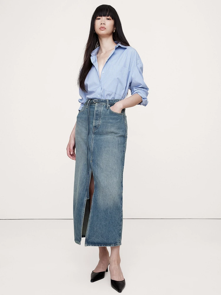 Denim Maxi Skirt