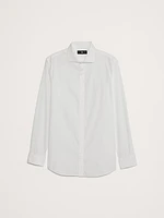 Slim-Fit Poplin Tuxedo Shirt with Cutaway Collar