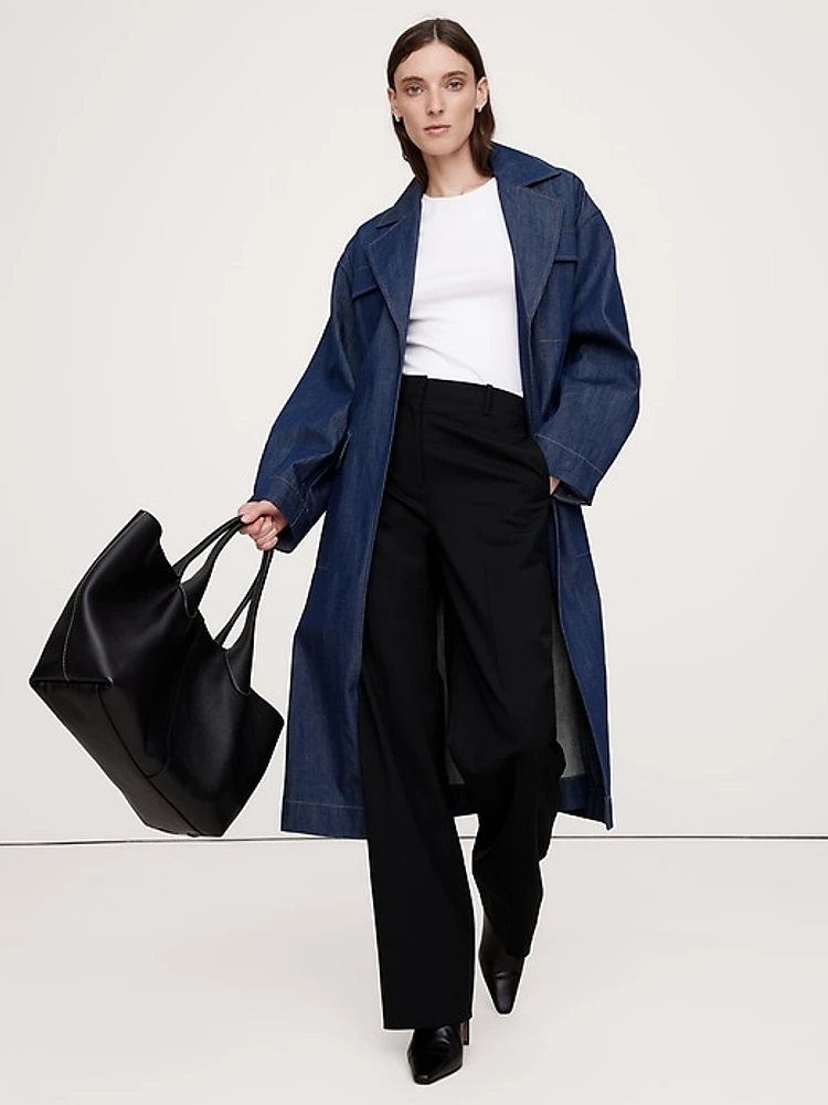 High-Rise Modern Straight Refined Pant