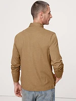 Luxury-Touch Long-Sleeve Polo